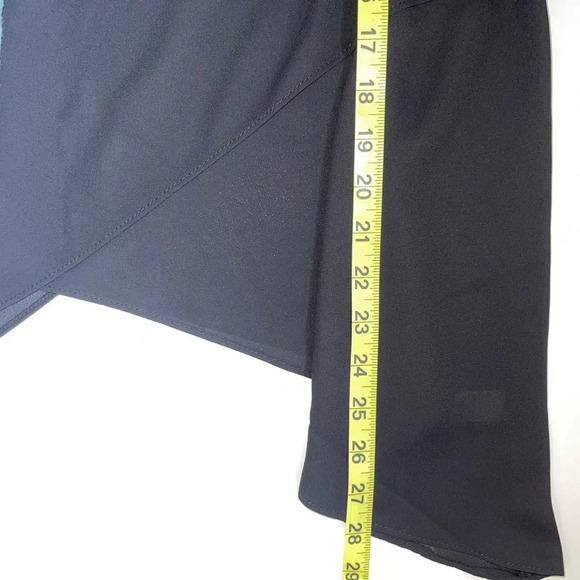 Cato Black & Leopard Collar Keyhole Front Asymmetrical Tank Top Xsmall Women’s - Picture 9 of 12